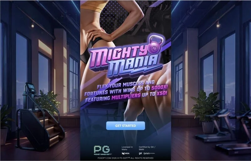 Mighty Mania – hovedmeny og innsatsvalgskjerm
